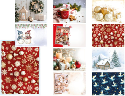 Dopisní obálka MFP C5 170g/m2 vánoční (mix)