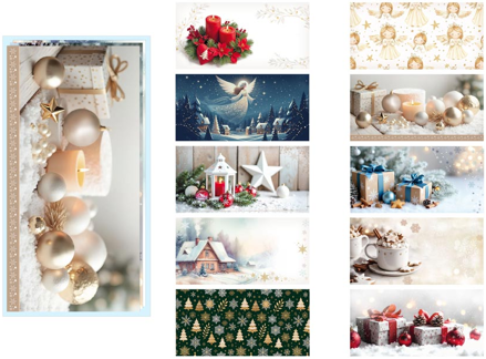 Dopisní obálka MFP DL 170g/m2 vánoční (mix)