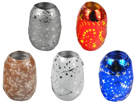 Stuha vázací 20m/1cm Jumbo vánoční mix