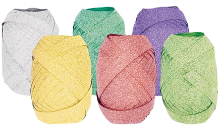 Stuha vázací 20m glitr soft mix