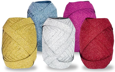 Stuha vázací 20m/1cm Jumbo glitr mix