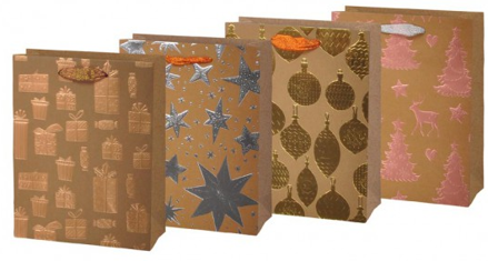 Taška MFP vánoční M LUX KRAFT mix V8 (180x230x100)