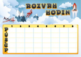 Rozvrh hodin - různé motivy