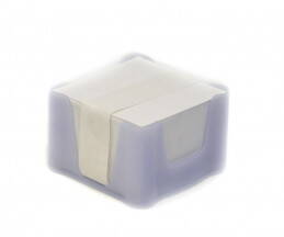 Blok kostka plný matový: matový bílý / 10 x 10 x 6,5 cm