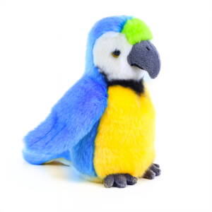  Plyšový papoušek modrý 19 cm      