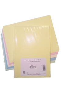 Papír  barevný A4 - 160g  /  5x10 listů -  pastel