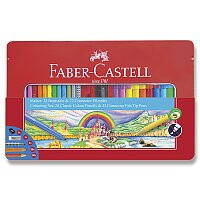  KREATIVNÍ SADA FABER-CASTELL - FIXY CONNECTOR A PASTELKY - 50 KUSŮ