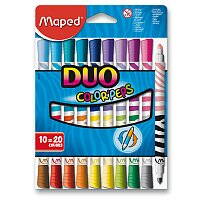 DĚTSKÉ FIXY MAPED COLOR'PEPS DUO - 10 OBOUSTRANNÝCH FIXŮ