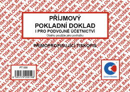 Příjmový pokladní doklad A6 NCR, i pro podvojné úč: i pro podvojné účetnictví / 50 ls