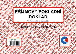 Příjmový pokladní doklad A6 NCR: nečíslovaný / 50 ls