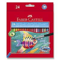 AKVARELOVÉ PASTELKY FABER-CASTELL - 24 BAREV + ŠTĚTEC