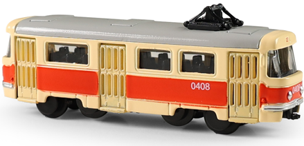 Kovová česká retro tramvaj mini 8.5 cm