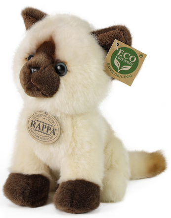 Plyšová kočka siamská sedící 18 cm ECO-FRIENDLY