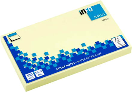 Samolepicí bloček 100ls žlutý