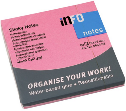 Samolepicí bloček 80ls růžový