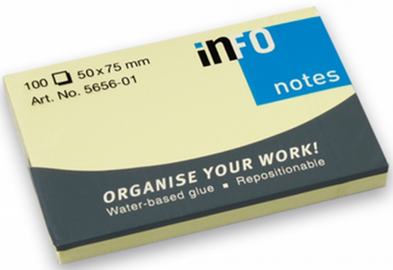 Samolepicí bloček 100ls žlutý