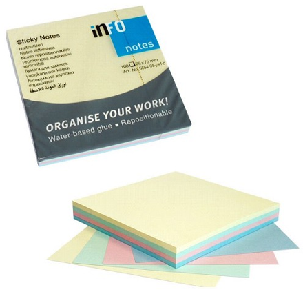 Samolepicí bloček 4x25ls pastelový