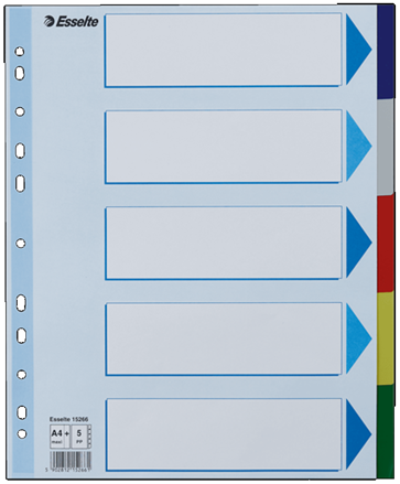 Rozřaďovač A4 PP Esselte maxi 5ls barevný