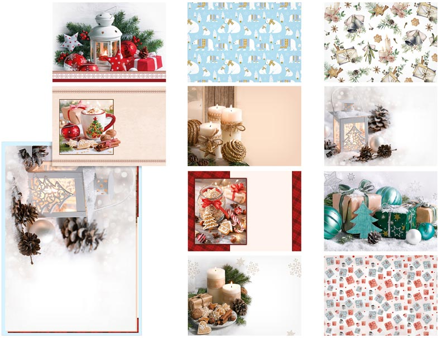 Dopisní obálka MFP C5 115g/m2 vánoční (mix)