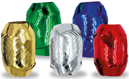 Stuha vázací 20m/1cm Jumbo metal mix