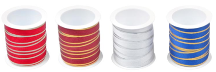 Stuha vázací s okrajem Luxur 1cm/5m