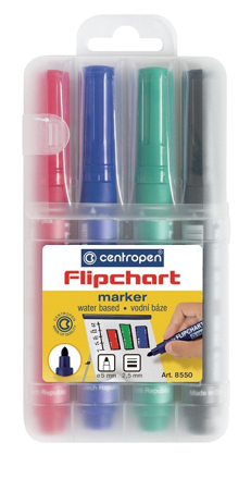  Popisovače Centropen Flipchart 8550 4ks